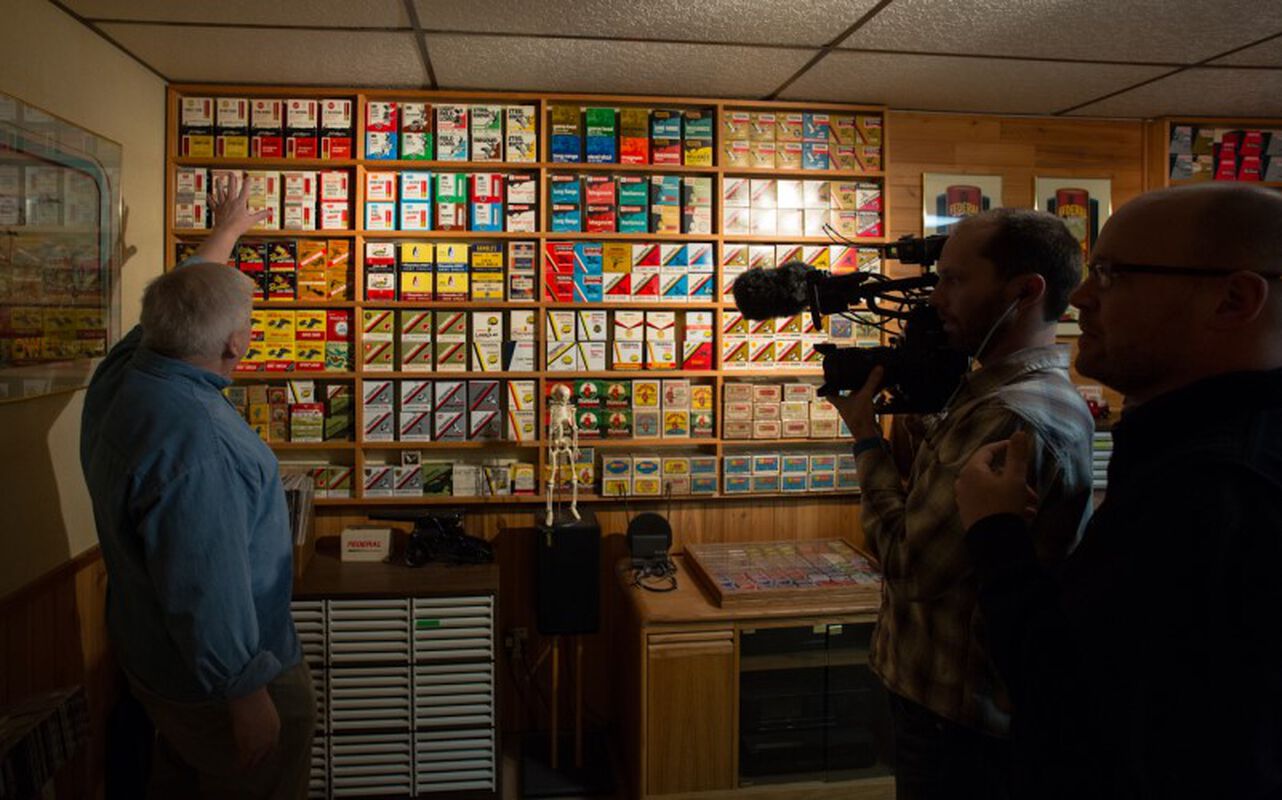 doc being recorded by a camera crew