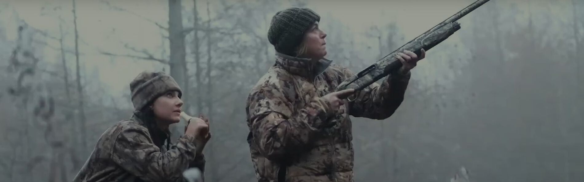 Kayle Browning and Paula Tallarico on a duck hunt