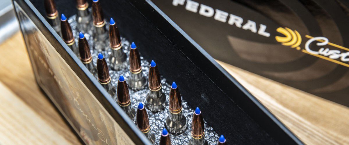 6.5 Creedmore Custom Rifle Ammunition inside Custom Shop box