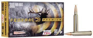 Barnes TSX 300 Win Magnum packaging and cartridges