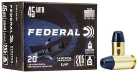 Syntech Defense 45 Auto packaging and cartridges