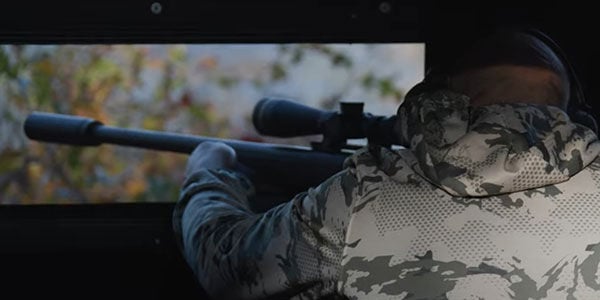 hunter in a blind