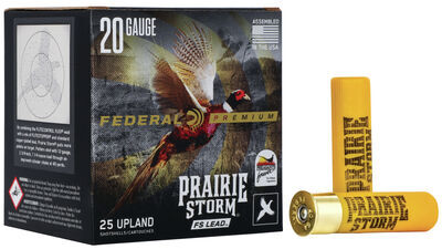 20 gauge prairie storm packaging and shotshells