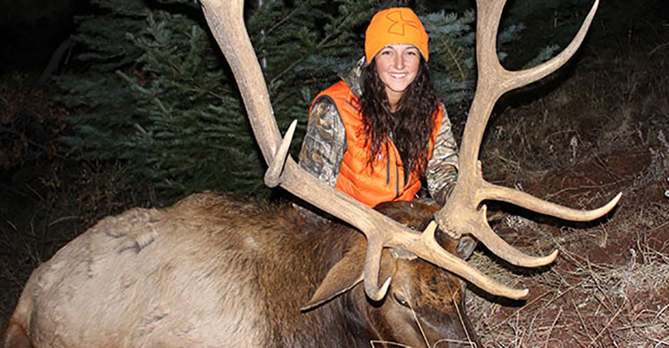 Girl With Her First Elk