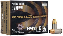 Personal Defense HST 9mm Luger packaging and cartridges