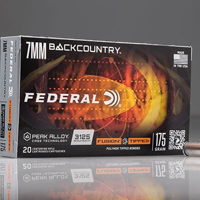 7mm backcountry box and cartridges on a table