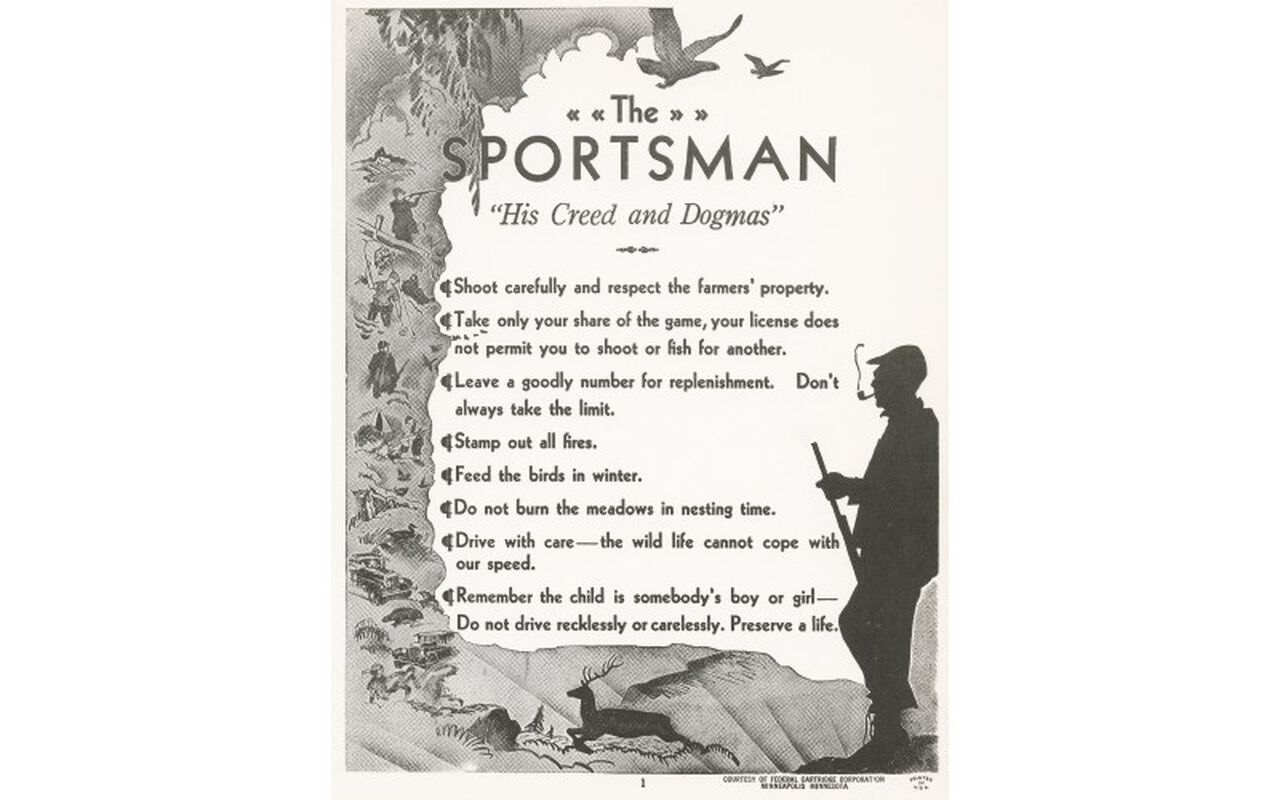the sportsman: his creed and dogmas poster