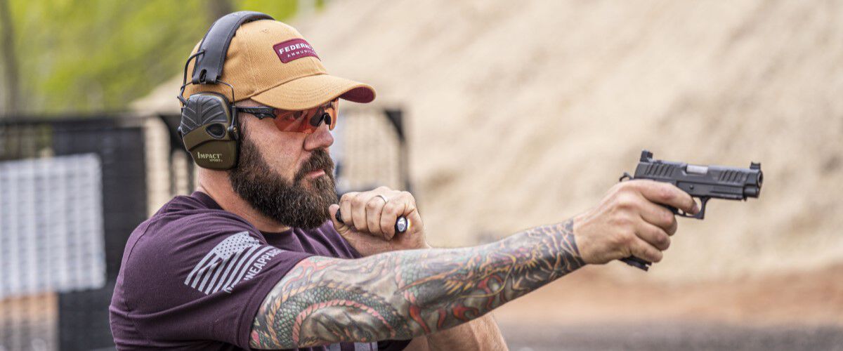 Josh Froelich Shooting a handgun