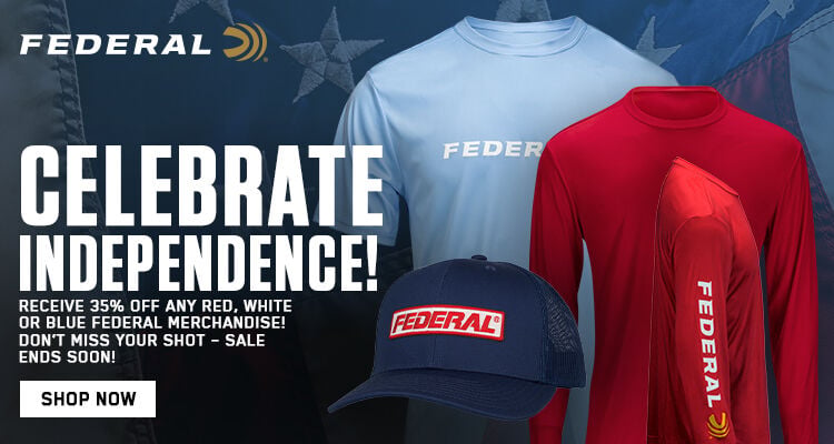 Celebrate Independence! Receive 35% off any red, white or blue Federal merchandise! Don't miss your shot - sale end soon! Shop Now