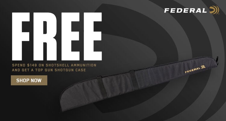 Free; Spend $149 on shotshell ammunition and get a top gun shotgun case; shop now