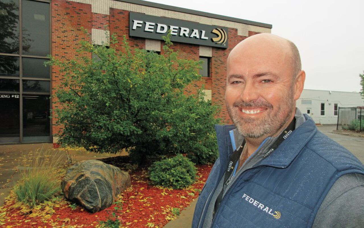 Jason Vanderbrink standing outside the Federal factory