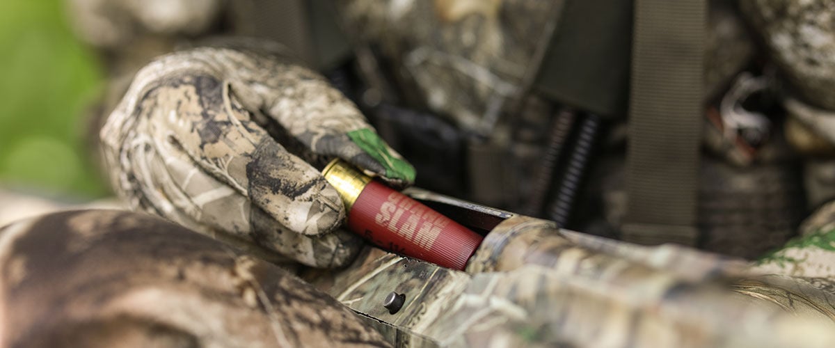 Grand Slam being loaded into a shotgun