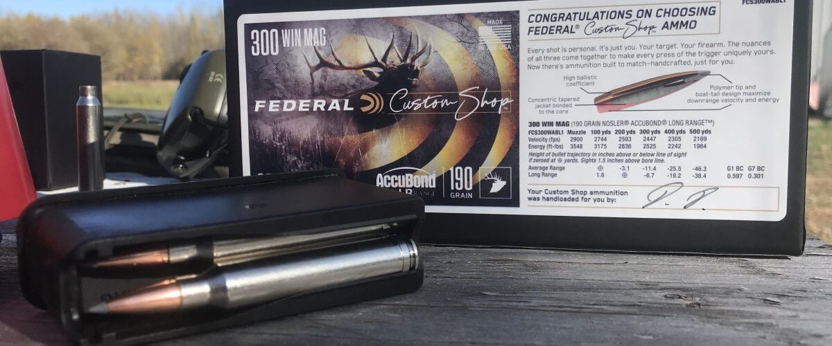 Custom Rifle ammo inside of it's box