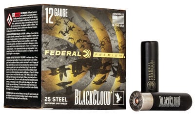 12 gauge Black Cloud packaging and shotshells