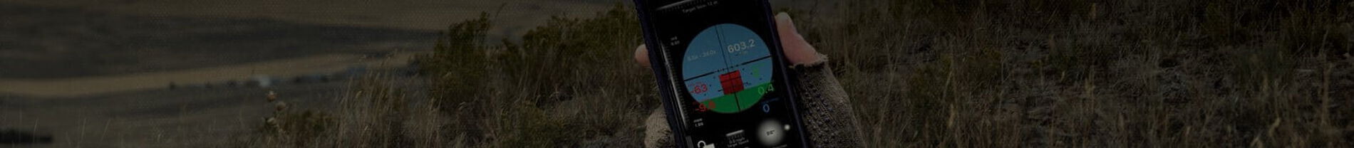 person holding a phone with the ballistic app open