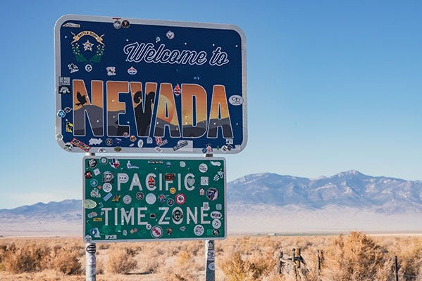 Nevada state sign