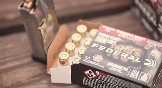 open box of Punch Hellcat and loaded magazine