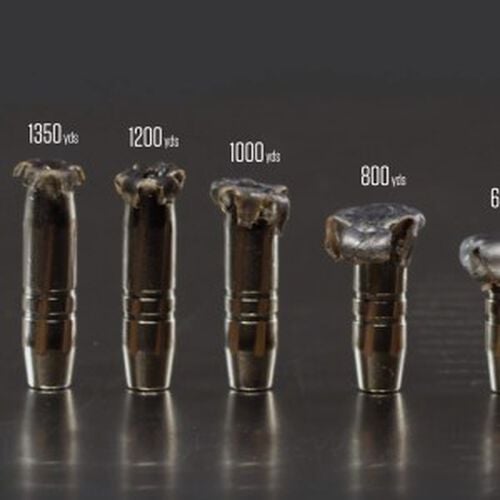 shot bullets from different ranges 