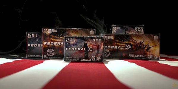 250th Anniversary ammo on an American Flag