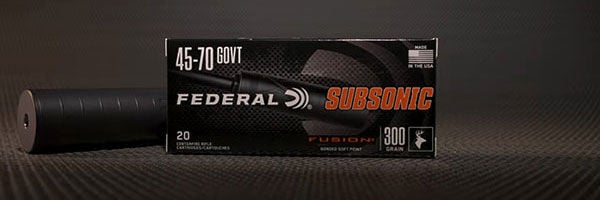 Federal Subsonic box next to a suprressor