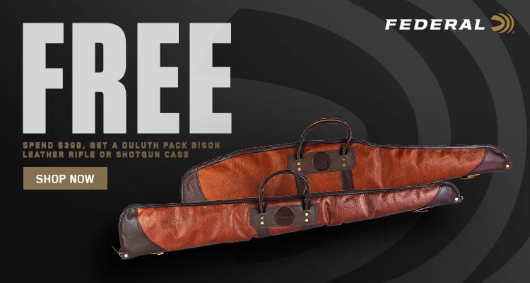 Free; Spend #399, Get a duluth pack bison leather rifle or shotgun case; shop now