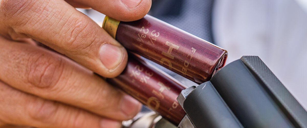 High Over All shotshells being loaded into a shotgun