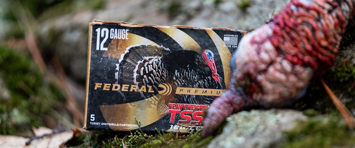 HEAVYWEIGHT TSS box next to a turkey on the ground