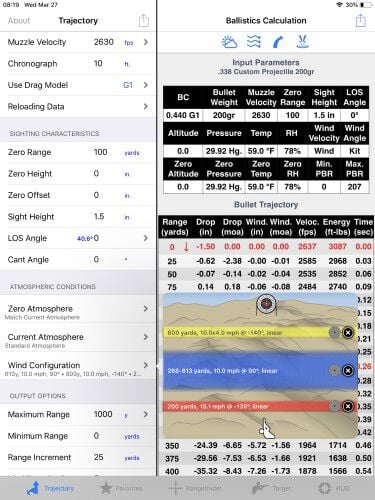 Ballistic AE app screenshot