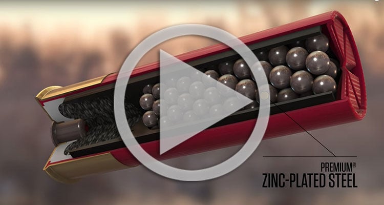 Ultra Steel cutaway of the Zinc plated pellets