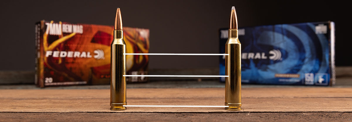 Fusion and Power-Shok cartridges standing on a table with hotspots