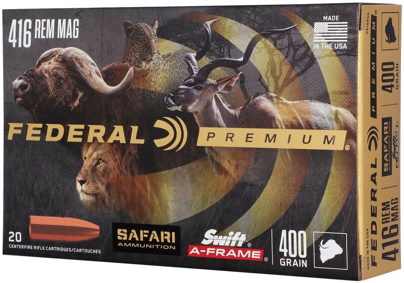 Safari Swift A-Frame, 416 Rem Magnum, 400 Grain, Swift A-Frame, 2400 fps