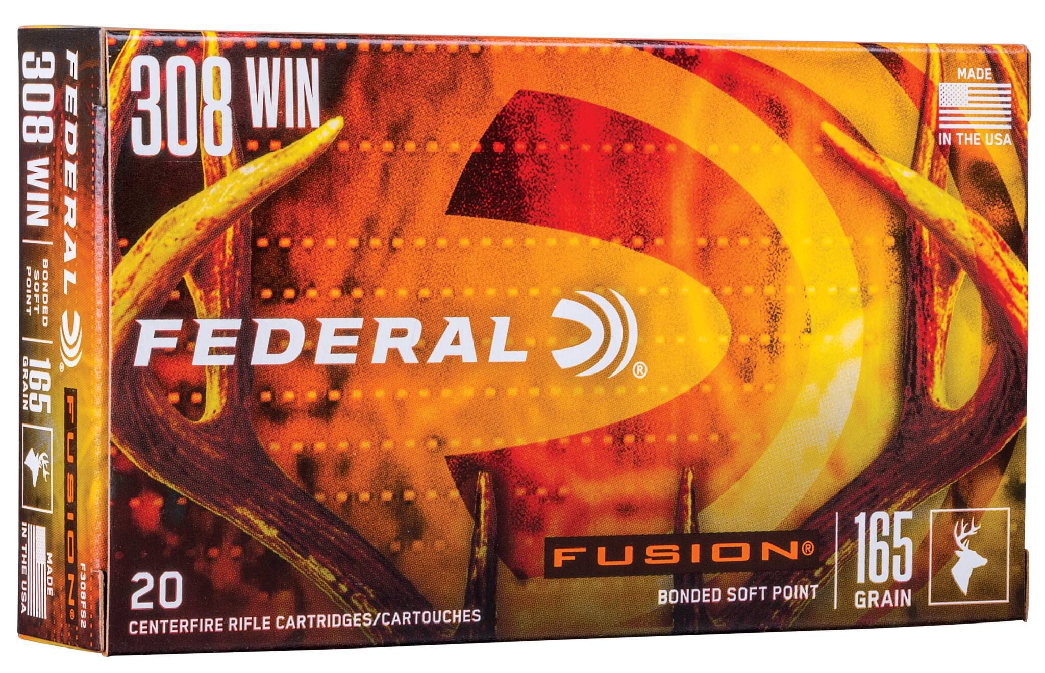 Federal 308 165gr Fusion – Powerful .308 Win Deer Hunting Ammo, 2700 fps, 20 Rounds