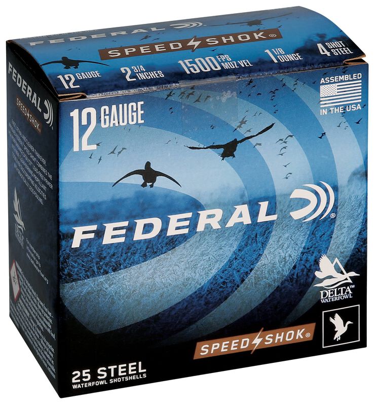 Speed-Shok, 12 Gauge, 4 Shot, 2-3/4 in, 1 1/8 oz, 1500 fps