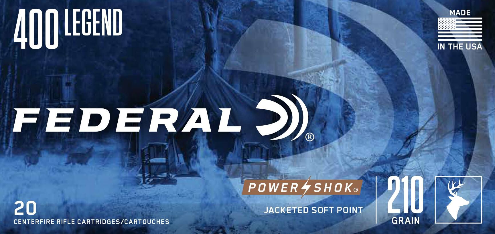 Federal 400 Legend 210gr SP – Proven 400 Legend Straight Wall Deer Ammo, 2250 fps, 20 Rounds 3 Federal 400 Legend 210gr SP – Proven 400 Legend Straight Wall Deer Ammo, 2250 fps, 20 Rounds - Image 3