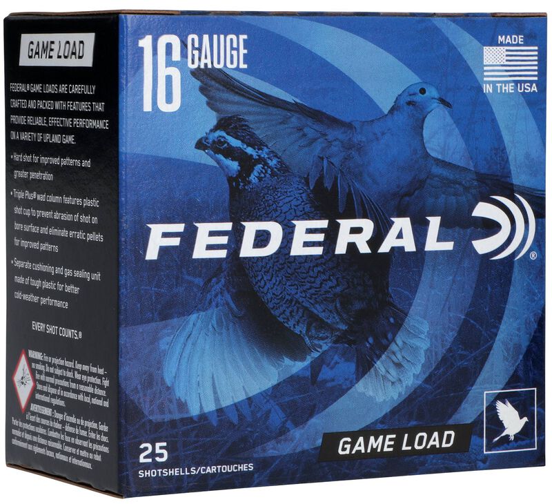 Game Load Upland, 16 Gauge, 6 Shot, 2-3/4 in, 1 oz, 1165 fps
