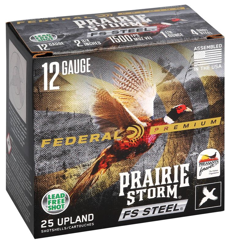 Prairie Storm FS Steel, 12 Gauge, 4 Shot, 2-3/4 in, 1 1/8 oz, 1500 fps