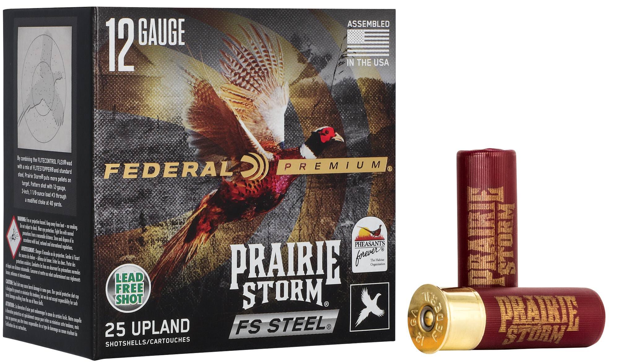 Federal Prairie Storm 12ga 3in 3 Steel FS 1-1/8oz – Fast Non-Toxic Pheasant Load, 25 Rounds - Image 2