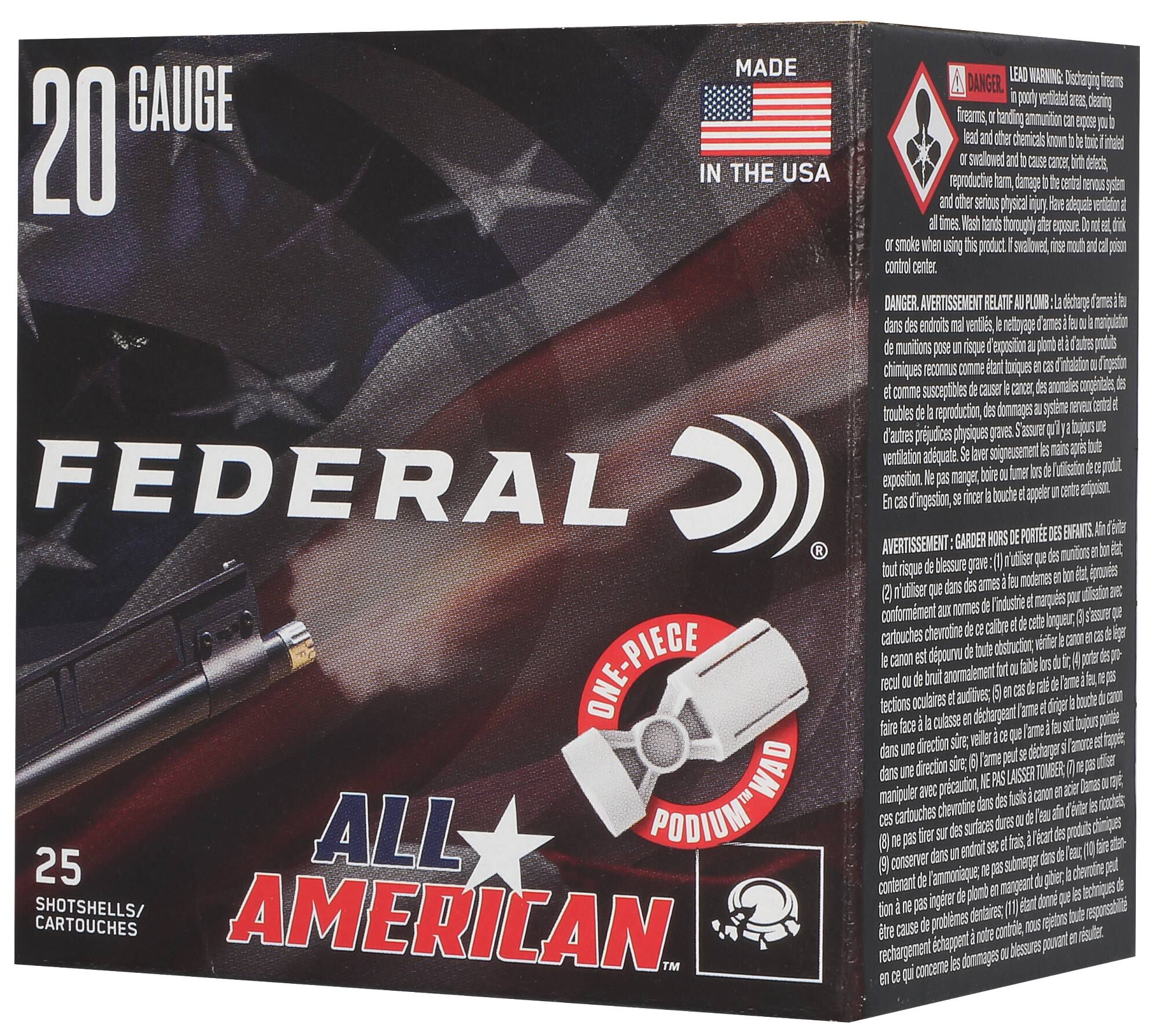 Federal All American 20ga Clay Load – Superb #7.5 Shot Target Shells, 25 Rounds 2 Federal All American 20ga Clay Load – Superb #7.5 Shot Target Shells, 25 Rounds - Image 2