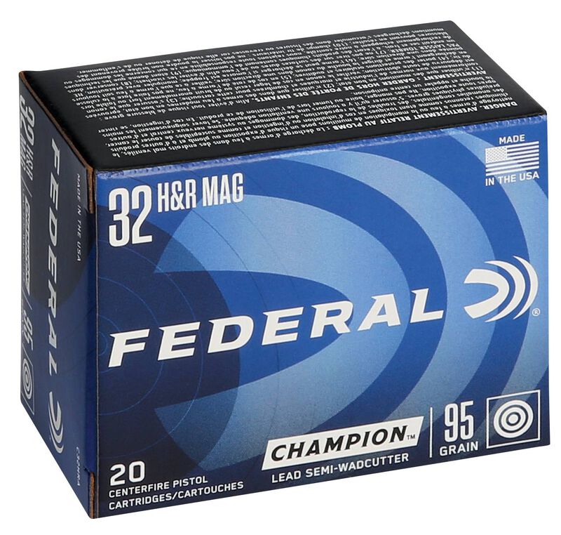 Champion Training, 32 H&amp;R Magnum, 95 Grain, Semi-Wadcutter, 980 fps