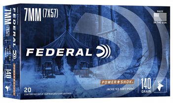 Power-Shok Rifle, 7mm Mauser, 140 Grain, Jacketed Soft Point, 2660 fps