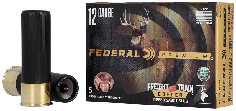 Freight Train Copper Sabot Slug, 12 Gauge, 300 Grain, 3 in, 2000 fps