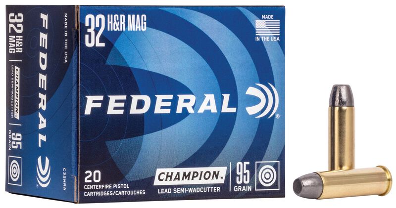 Champion Training, 32 H&amp;R Magnum, 95 Grain, Semi-Wadcutter, 980 fps