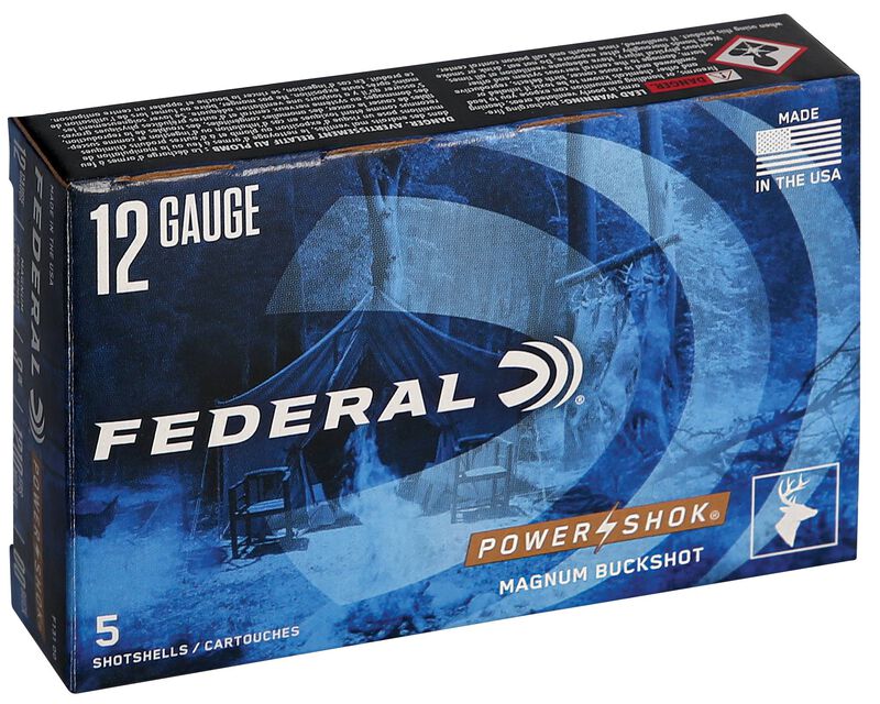 Power-Shok Buckshot, 12 Gauge, 00 Buck Shot, 3 in, 1210 fps