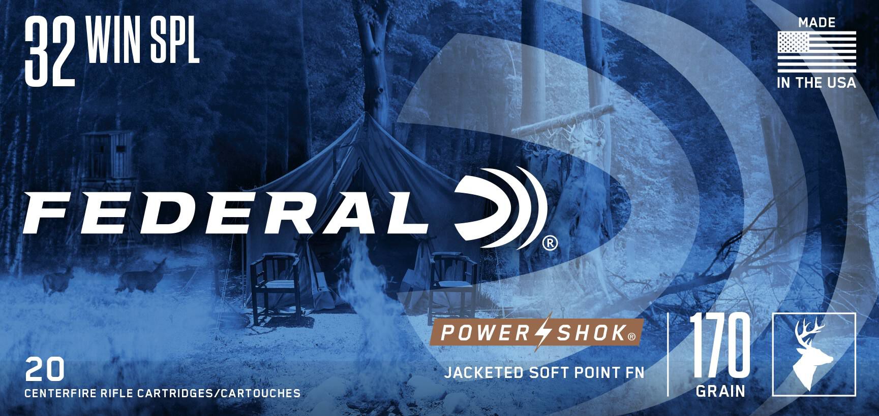 Federal 32 Win Special 170gr JSP – Proven .32 Winchester Special Hunting Ammo, 2250 fps, 20 Rounds 4 Federal 32 Win Special 170gr JSP – Proven .32 Winchester Special Hunting Ammo, 2250 fps, 20 Rounds - Image 4