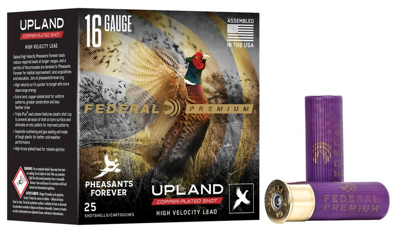 Upland Pheasants Forever High Velocity, 16 Gauge, 5 Shot, 2-3/4 in, 1 1/8 oz, 1425 fps