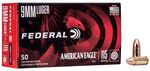 American Eagle Handgun, 9mm Luger, 115 Grain, Full Metal Jacket, 1180 fps
