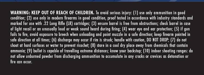 Champion Training - Rimfire, 22 LR, 40 Grain, Lead Round Nose, 1240 fps