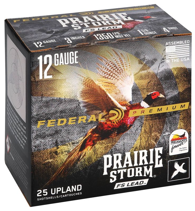 Prairie Storm FS Lead, 12 Gauge, 4 Shot, 3 in, 1 5/8 oz, 1350 fps