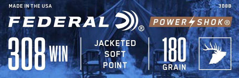 Power-Shok Rifle, 308 Win, 180 Grain, Jacketed Soft Point, 2570 fps