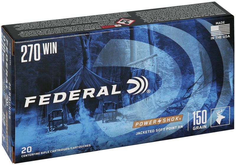 Power-Shok Rifle, 270 Win, 150 Grain, Jacketed Soft Point, 2830 fps